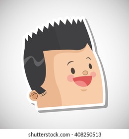 Man profile design , vector illustration