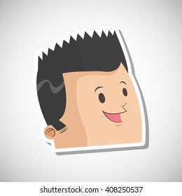 Man profile design , vector illustration