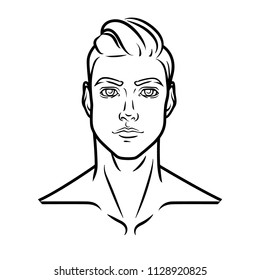 Man Profile Face Vector Portrait Stock Vector (Royalty Free) 1128920825 ...