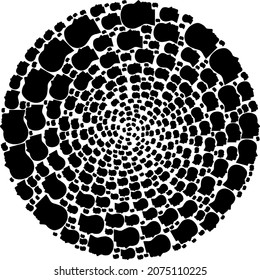 Man profile icon centrifugal spheric mosaic. Man profile icons are organized into spheric cycle mosaic structure. Abstraction spheric cluster collage combined from regular man profile items.