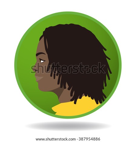 man profile icon, face as seen from the side, avatar, vector illustration