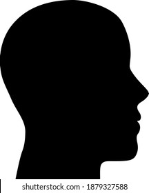 Ein Symbol für das Profil eines Mannes mit flachem Stil. Einziger Vektorgrafik-Profilsymbol auf weißem Hintergrund.