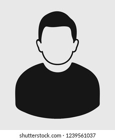 Man profile Icon on gray Background