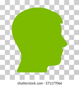Man Profile icon. Vector illustration style is flat iconic symbol, eco green color, transparent background. Designed for web and software interfaces.
