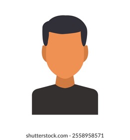 Man profile illustrated on white background
