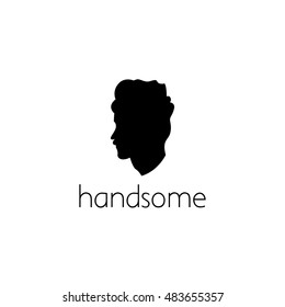 man profile logo graphic design concept. Editable man profile element, can be used as logotype, icon, template in web and print 
