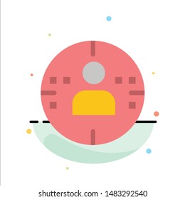 Man, Profile, Marketing Abstract Flat Color Icon Template