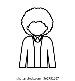 Man profile pictogram