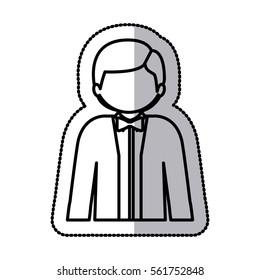 Man profile pictogram