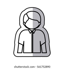 Man profile pictogram