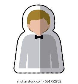 Man profile pictogram