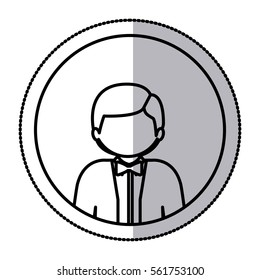 Man profile pictogram