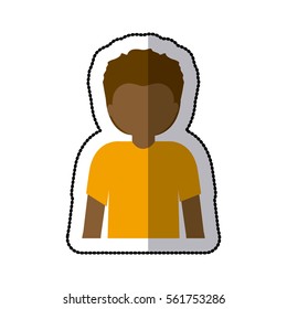 Man profile pictogram