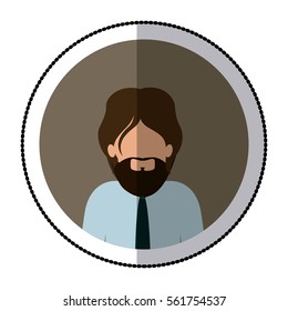 Man profile pictogram