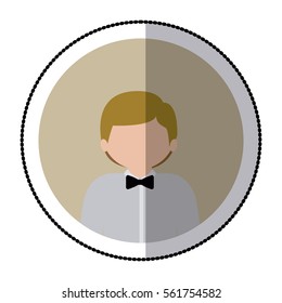 Man profile pictogram