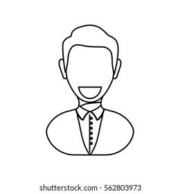 Man profile pictogram icon vector illustration graphic design