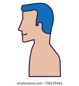 man profile shirtless avatar character