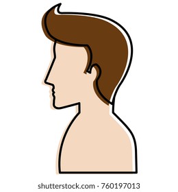 man profile shirtless avatar character