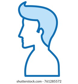 man profile shirtless avatar character