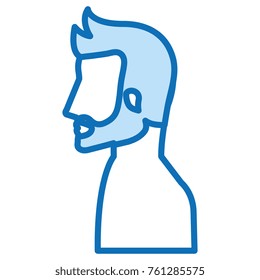 man profile shirtless avatar character