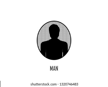 Man Profile Vector Illustration