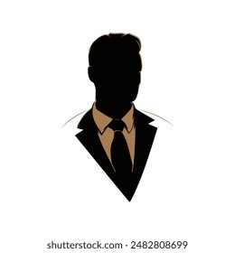 Man, Profile vector silhouette illustration
