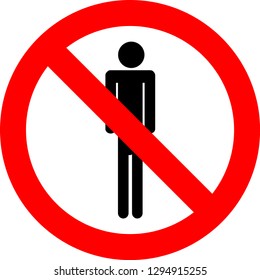 MAN PROHIBITION SIGNS