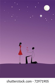 a man proposing to a woman