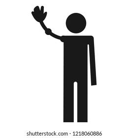 Man prosthesis hand icon. Simple illustration of man prosthesis hand vector icon for web design isolated on white background