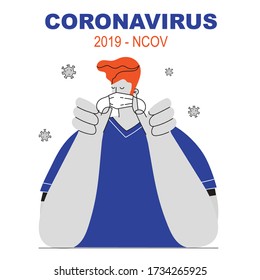 Man in protective mask vector illustration. Modern flat colorful design. Safe and clean concept to protect against coronavirus infection.