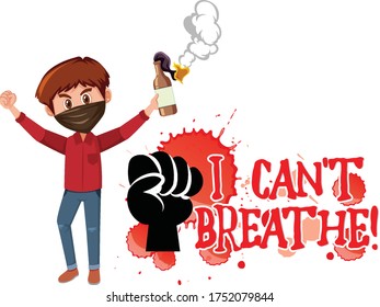 A man protest againt racism illustration