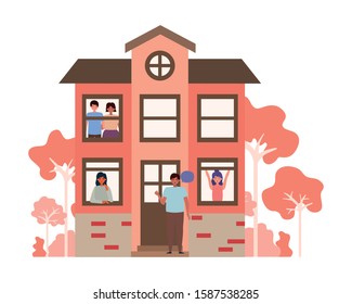 Man protesting design, Human rights peace freedom international help social law and equality theme Vector illustration