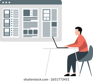 Um homem orgulhosamente terminou seu projeto da barra de gráficos, detalhando meticulosamente as tendências dos dados. Ele exibiu barras coloridas representando estatísticas, demonstrando precisão e criatividade em seu trabalho.