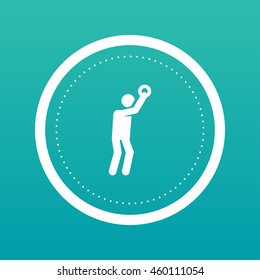 Man in public transport icon