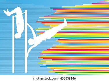 Man pull-ups bar exercising gym vector abstract background