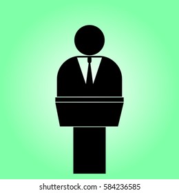 Man in the pulpit vector icon