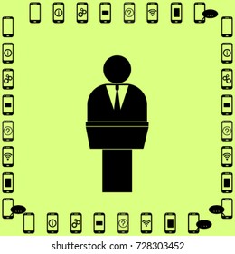 Man in the pulpit vector icon