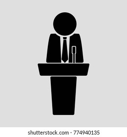 Man Pulpit Vector Icon Stock Vector (Royalty Free) 774940135 | Shutterstock