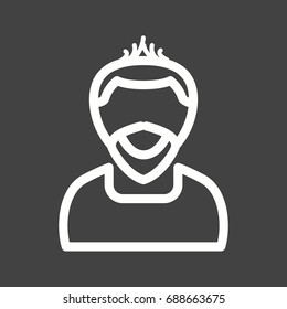 Man in Punk Hairstyle