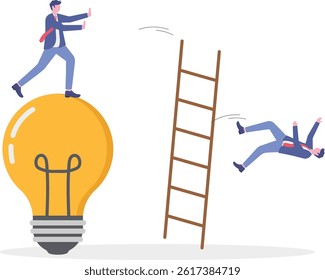 man pushed off light bulb, Here is a vector file that splits all elements


