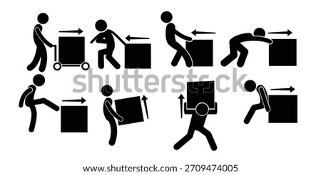 Man Pushing Icon vector illustration