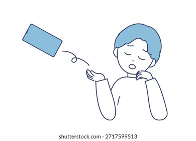 a man putting down his smartphone | For explaining digital detox and smartphone fatigue
