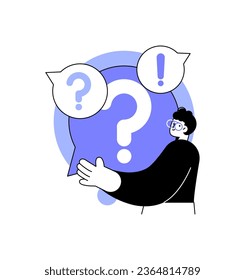 a man with question marks over his head