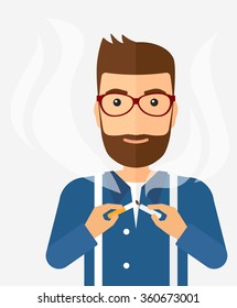 Man quit smoking.