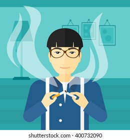 Man quit smoking.