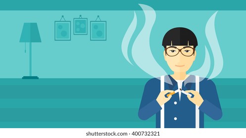 Man quit smoking.