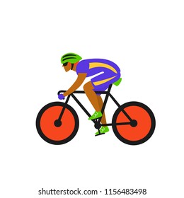 man race cyclist, riding bike vector illustration