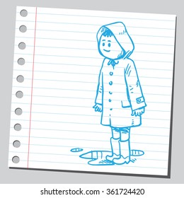 Man in rain coat
