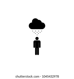man in the rain icon. Element of weather elements illustration. Premium quality graphic design icon. Signs and symbols collection icon for websites, web design, mobile app on white background