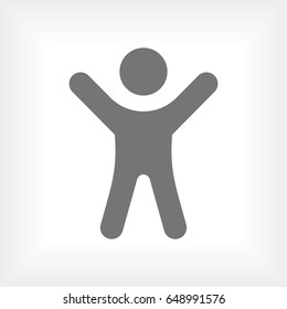 Man With Raised Arms Icon